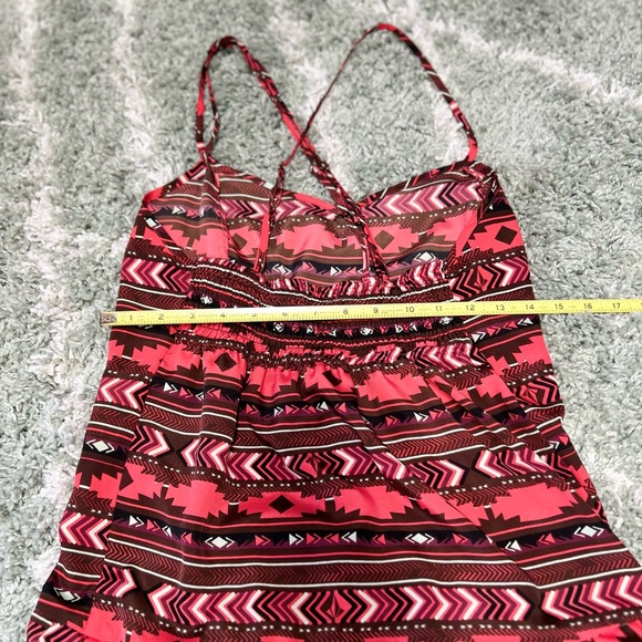 VOLCOM ❤️🤎🖤pleated skater dress tribal <<arrow pattern>> FALL COLOR palette🍁 - Picture 3 of 14